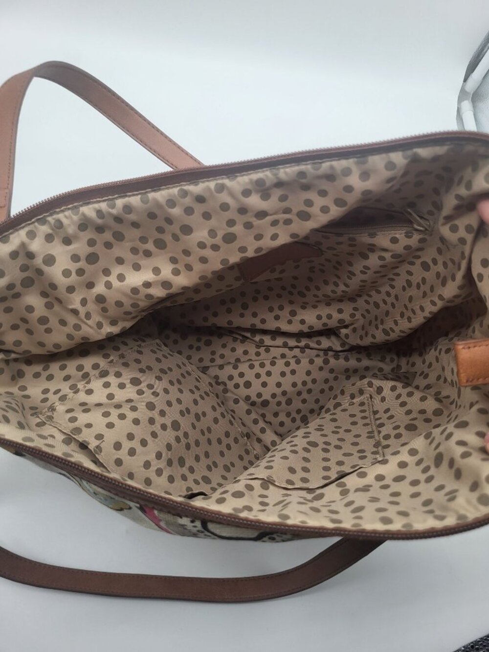 Relic by Fossil Canvas Flower Multicolor Shoulder Bag Tote Boho y2k Colorful - Picture 7 of 10